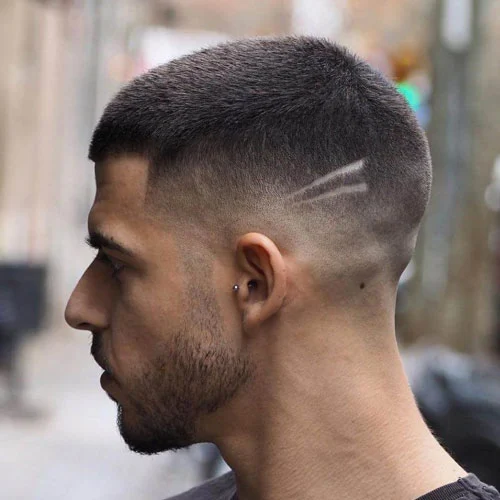 Textured Long Buzz Cut buzz cut style